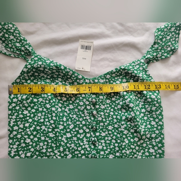 BANANA REPUBLIC green floral top NWT - Picture 8 of 9